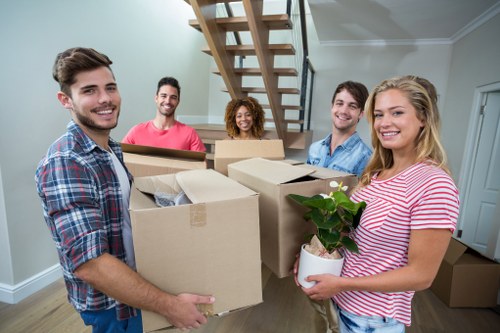 Removal team planning a house move in Temple