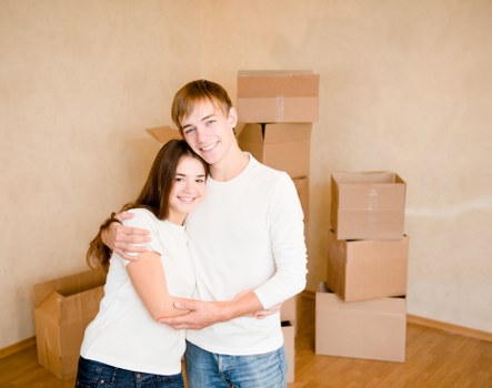 Loading furniture into a removals van for a Temple move