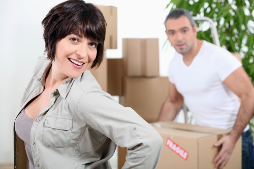 Careful loading of furniture for a local van move