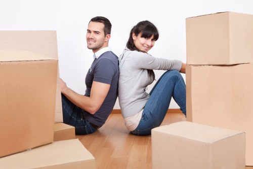 Professional removals crew handling a business relocation in Temple